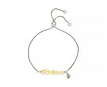 Load image into Gallery viewer, Believe Hashtag Bracelet - InclusiveJewelry