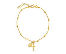 Load image into Gallery viewer, Rosary Cross Bracelet - InclusiveJewelry
