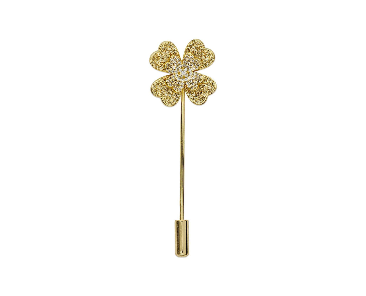 Gold Flower Lapel Pin - InclusiveJewelry