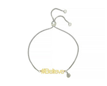 Load image into Gallery viewer, Believe Hashtag Bracelet - InclusiveJewelry
