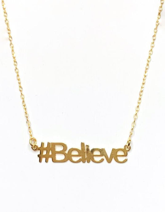 Believe Hashtag Necklace - InclusiveJewelry