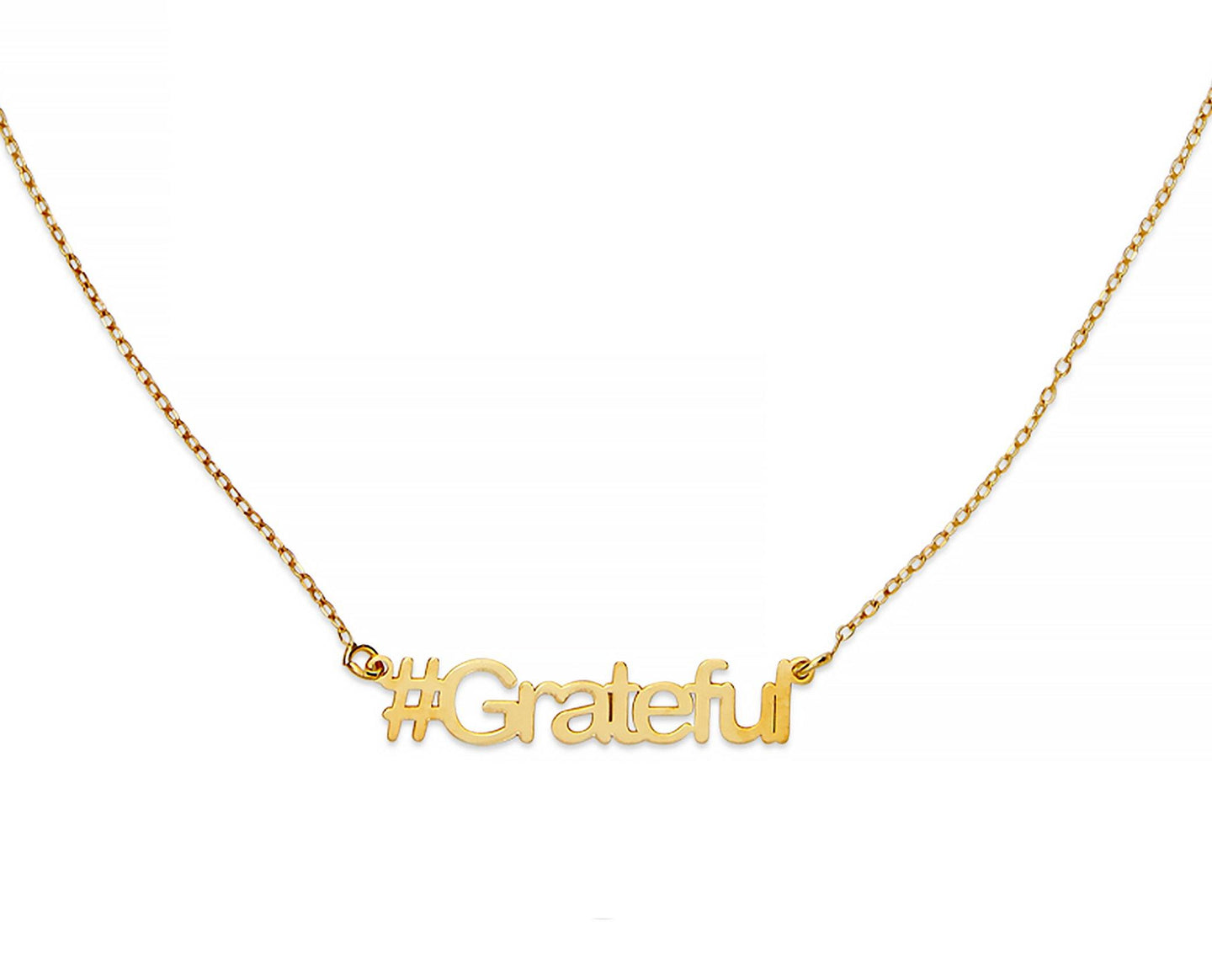 Grateful Hashtag Necklace - InclusiveJewelry