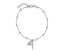 Load image into Gallery viewer, Rosary Cross Bracelet - InclusiveJewelry
