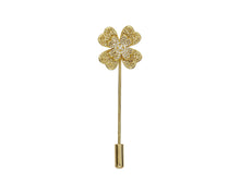 Load image into Gallery viewer, Gold Flower Lapel Pin - InclusiveJewelry
