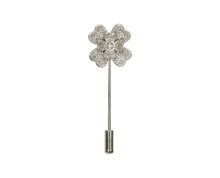 Load image into Gallery viewer, Silver Flower Lapel Pin - InclusiveJewelry
